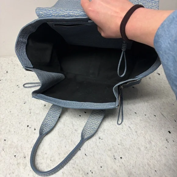 3.1 Phillip Lim medium Pashli Textured Light Blue Satchel - Picture 4 of 10